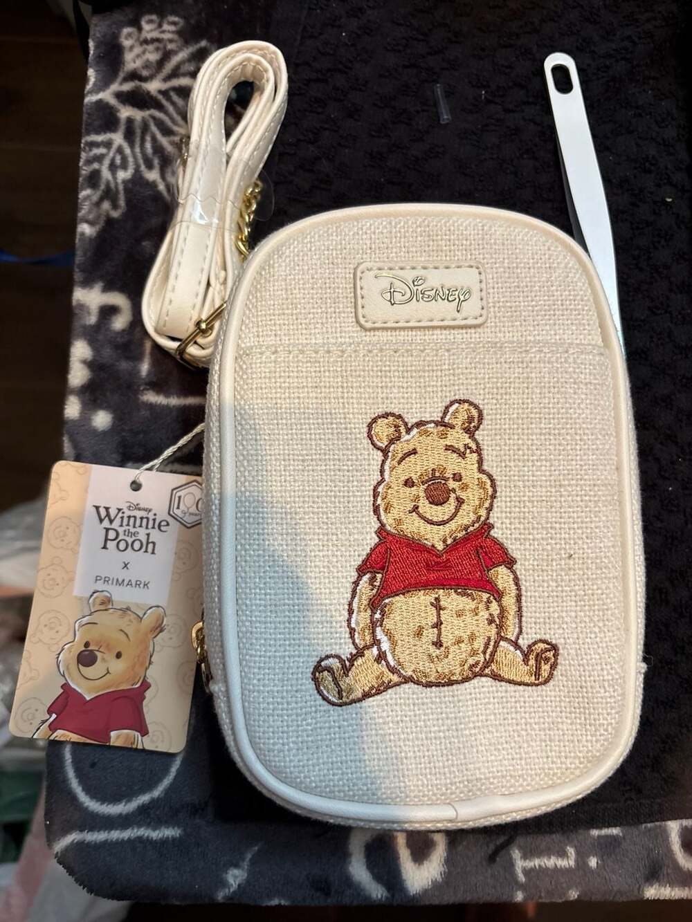 Disney Winnie the Pooh x Primark Cream Canvas Mini Crossbody Phone Bag